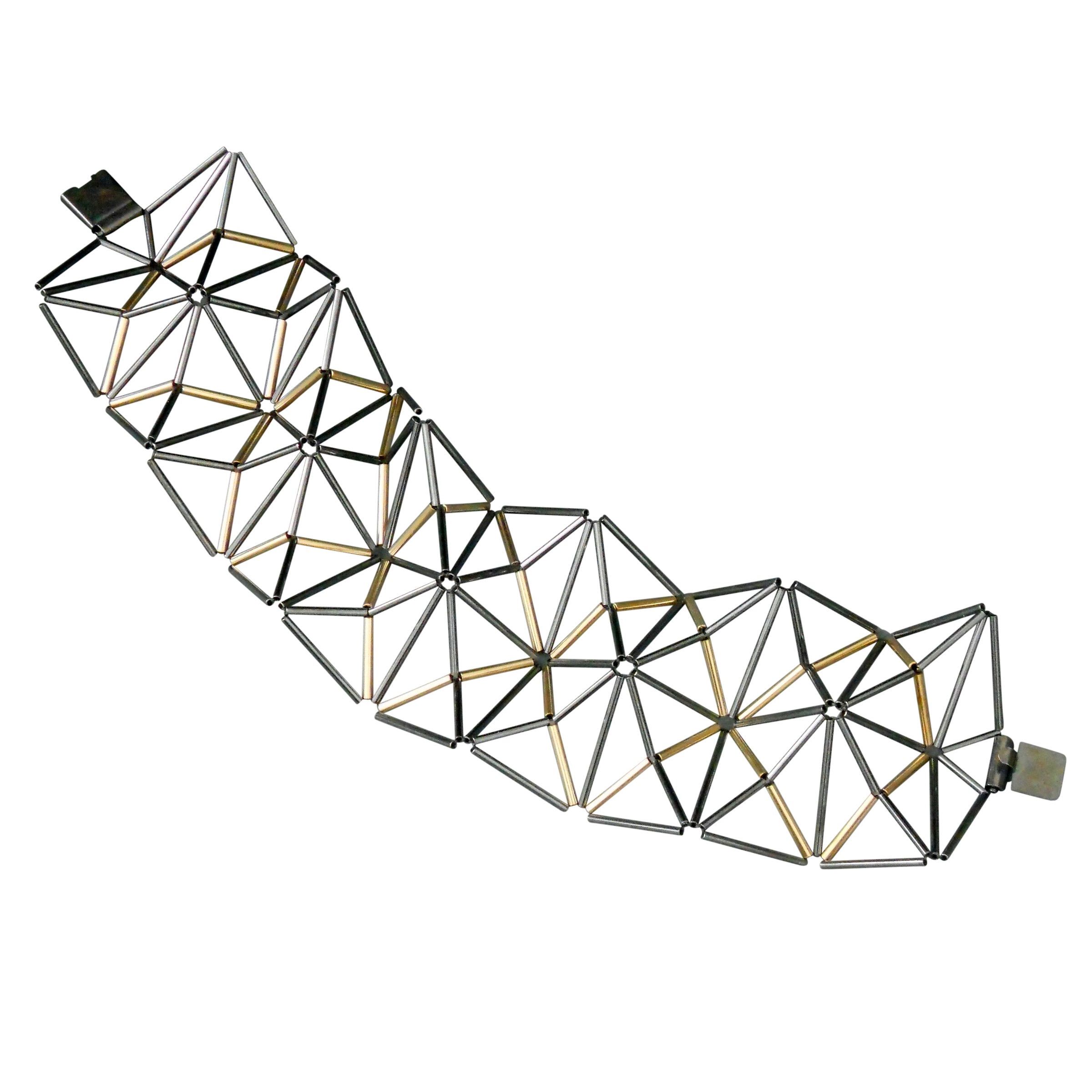 ORIGAMI GOLD CURVED BRACELET
