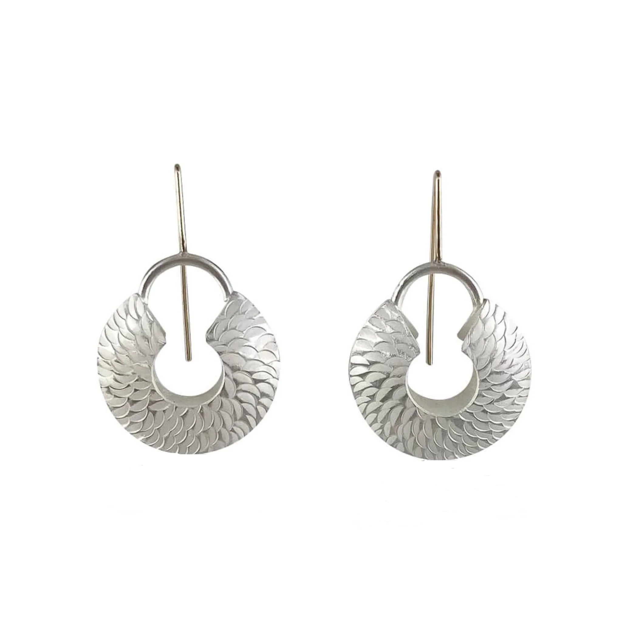 OPEN TEXTURED BEAD EARRINGS