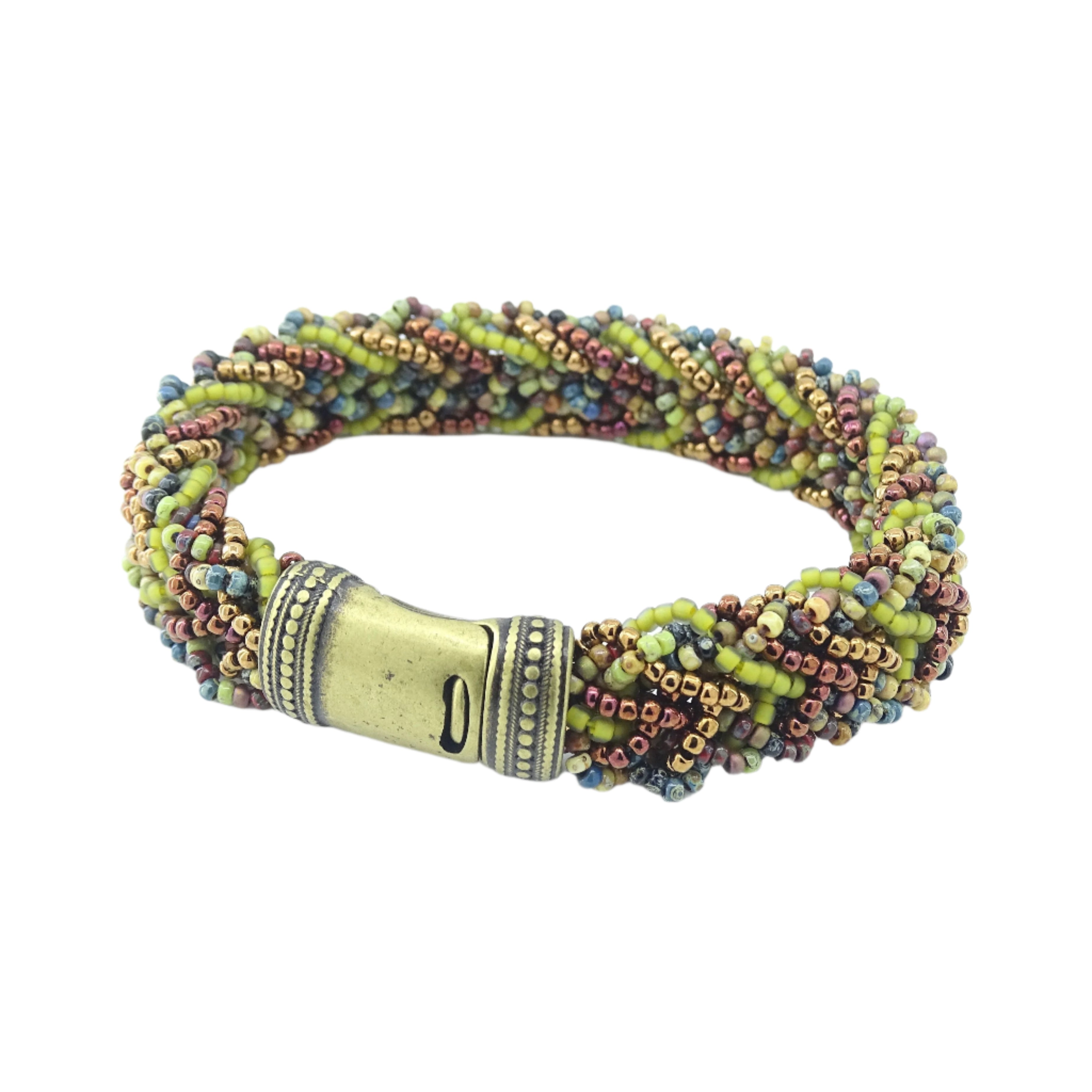 アクセサリー kumi EARTH TONES AND BRONZE KUMIHIMO BRACELET – InterFusion Art