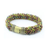 EARTH TONES AND BRONZE KUMIHIMO BRACELET