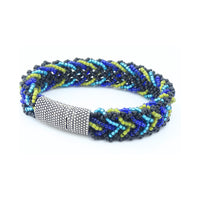 BLUE AND BLACK KUMIHIMO BRACELET