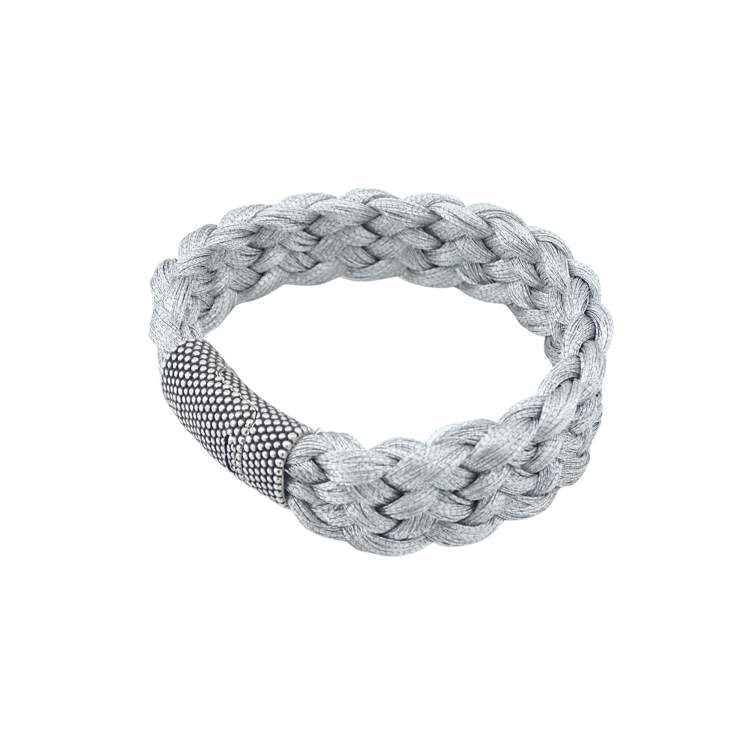 SILVER METALLICS KUMIHIMO BRACELET