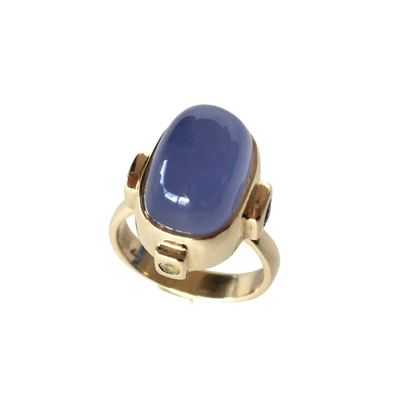BLUE AGATE RING