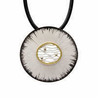 BRIGHT SANDOLLAR W/WAVES PENDANT
