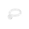 DOT RINGS - CLEAR GLASS BAND WITH SMALL COLOR SPHERE