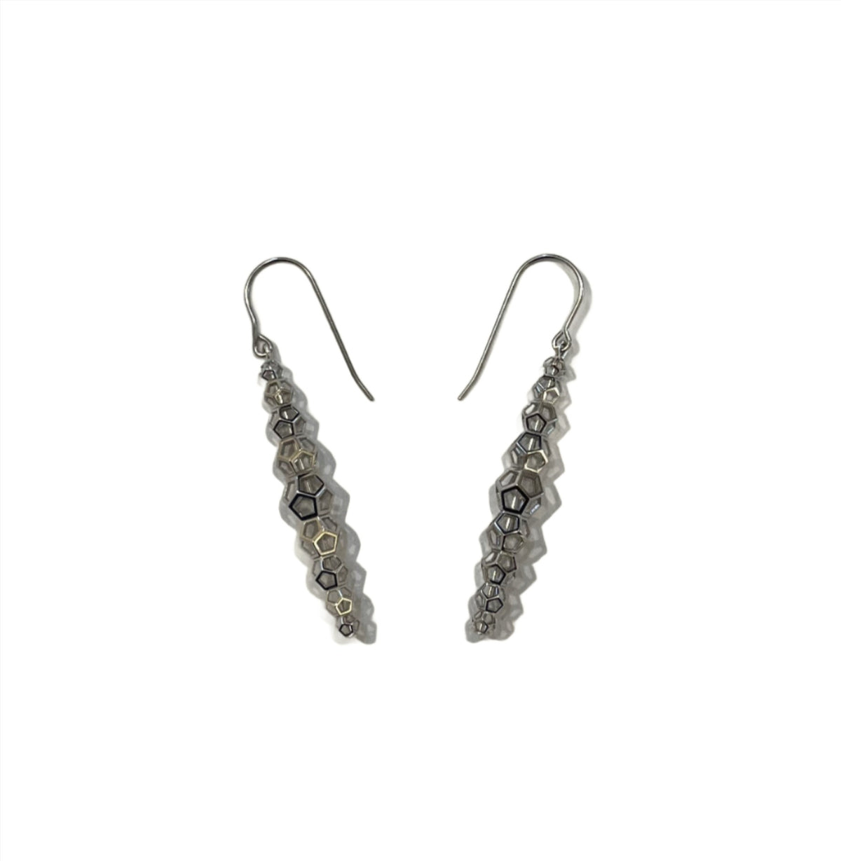 DOUBLE DODECAHEDRON PILLAR EARRINGS_