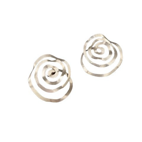 E1011 SPIRAL SILVER EARRINGS