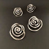 E1011 SPIRAL SILVER EARRINGS