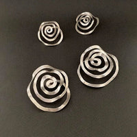 E1011 SPIRAL SILVER EARRINGS