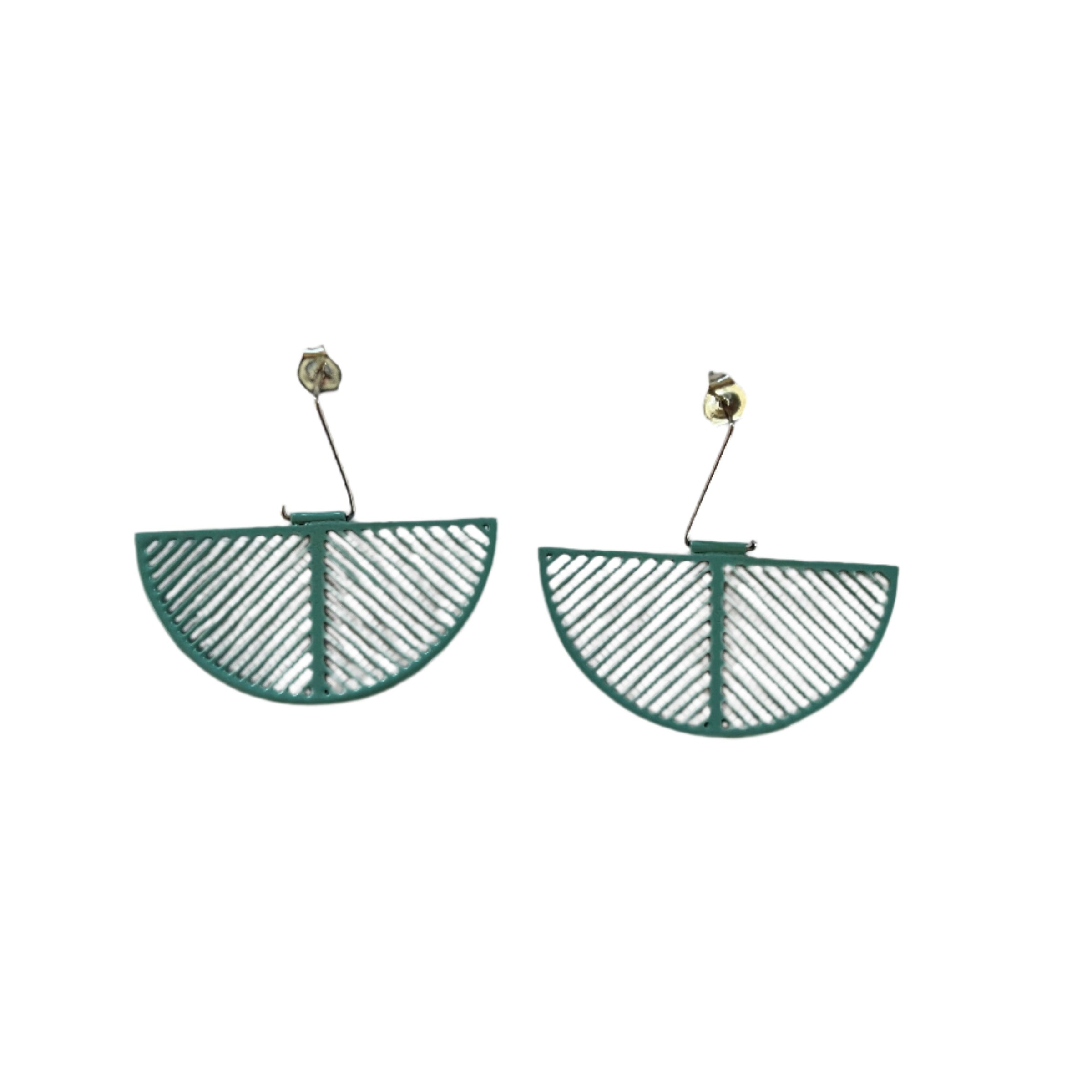 FAN EARRINGS - SEAFOAM