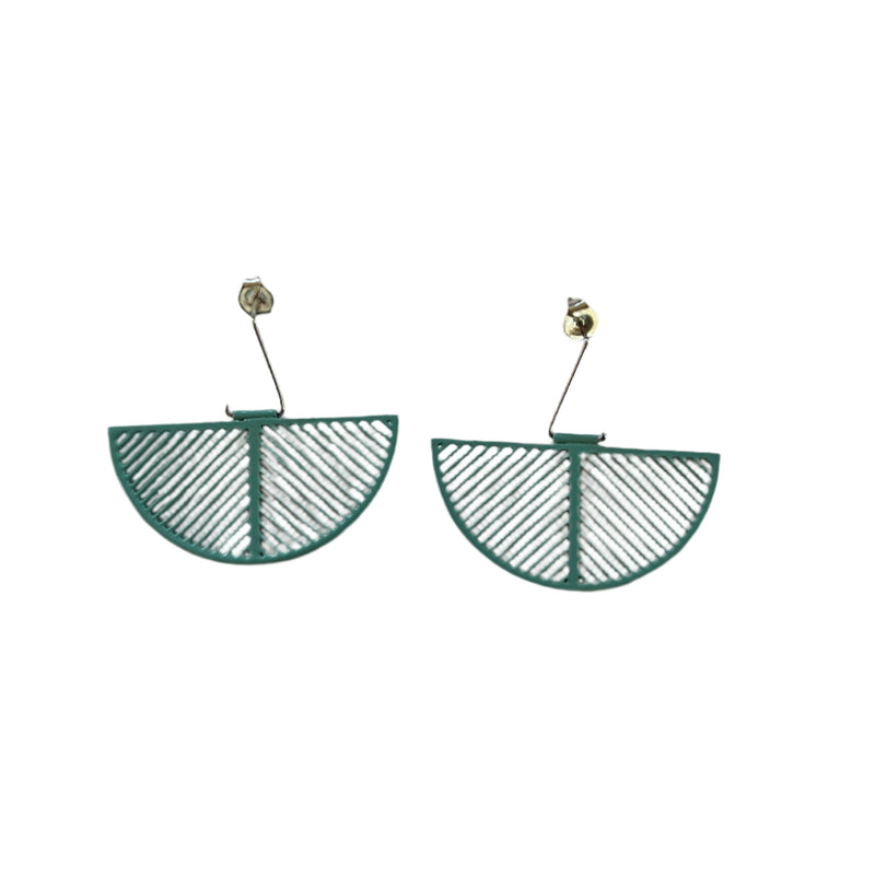 FAN EARRINGS - SEAFOAM