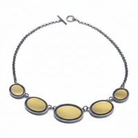 5 FLOATING OVALS NECKLACE