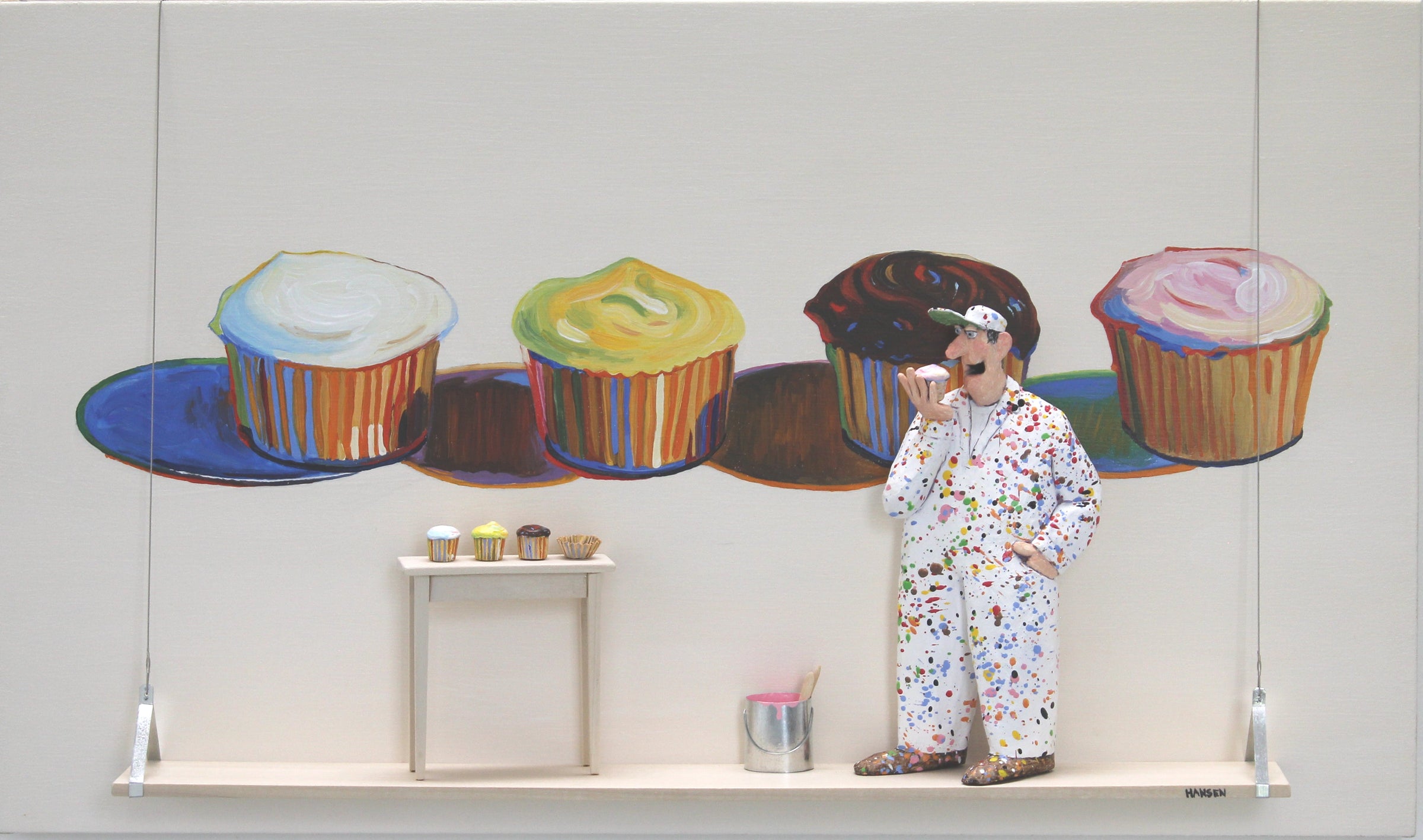 FOUR CUPCAKES "Wayne Thiebaud 1971"