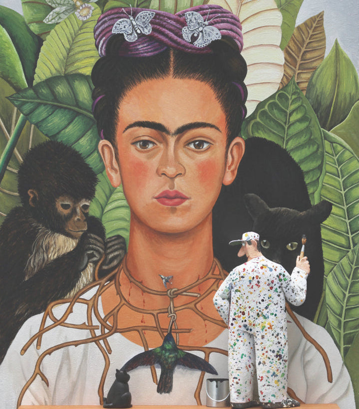SELF PORTRAIT with THORN NECKLACE and HUMMINGBIRD - "Frida Kahlo 1940"