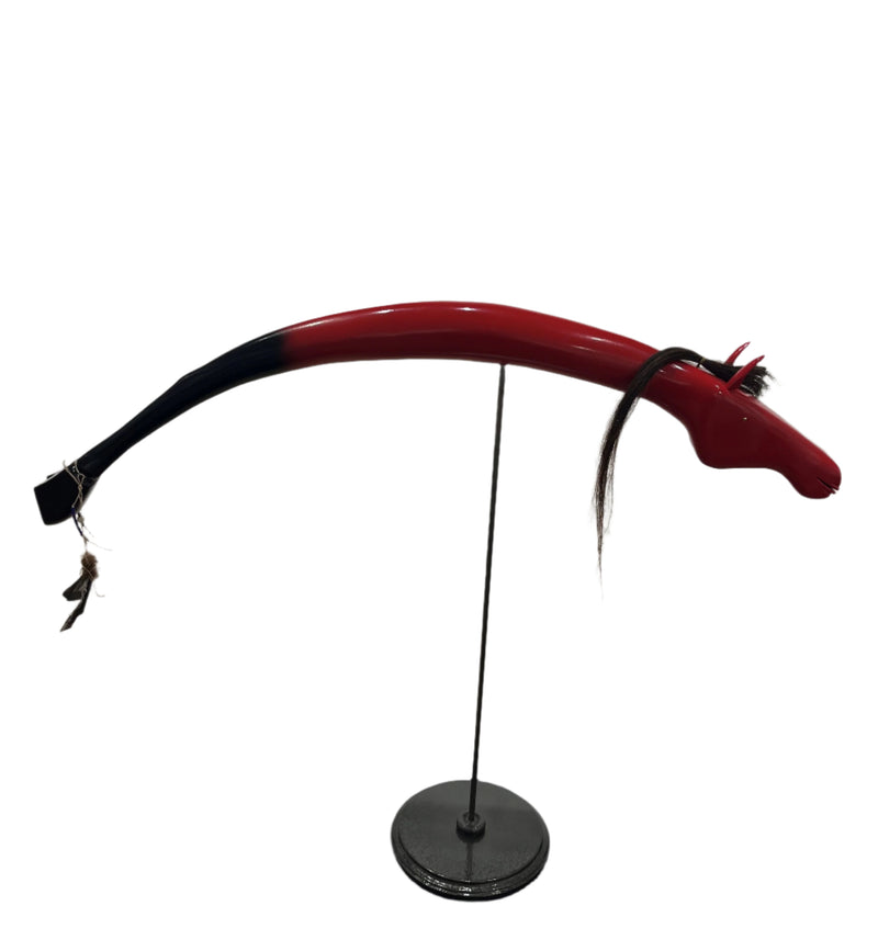 LARGE STICK HORSE - RED