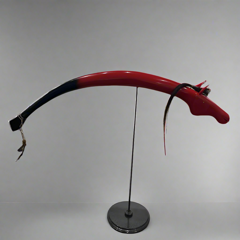 LARGE STICK HORSE - RED