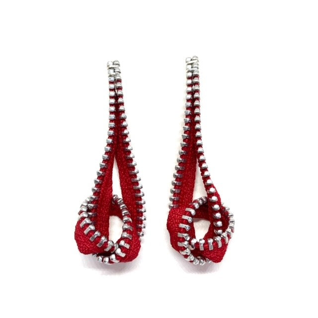 LONG FABRIC KNOT EARRINGS