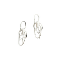RIPPLE SILVER HOOP EARRINGS