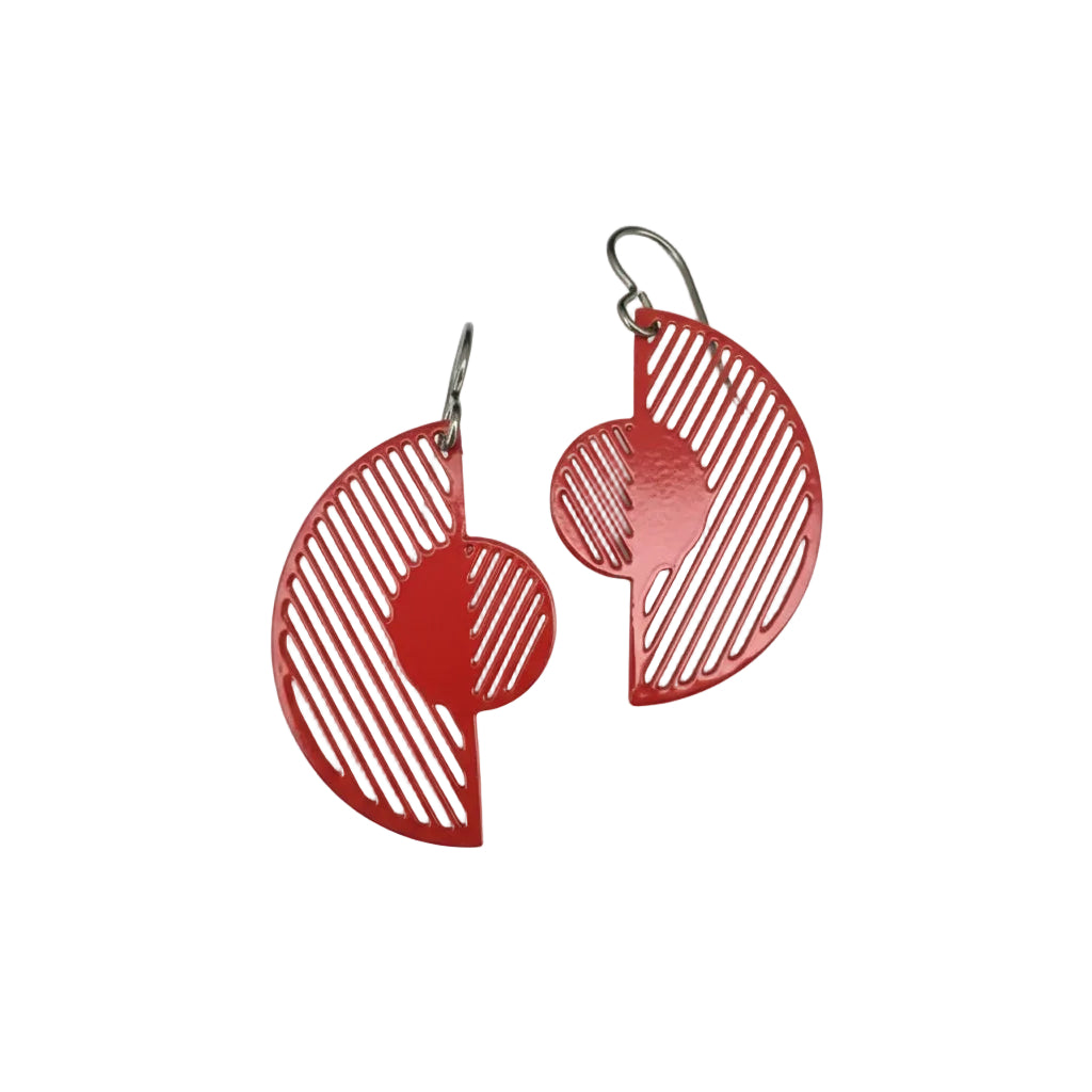 SUN SET EARRINGS - RED