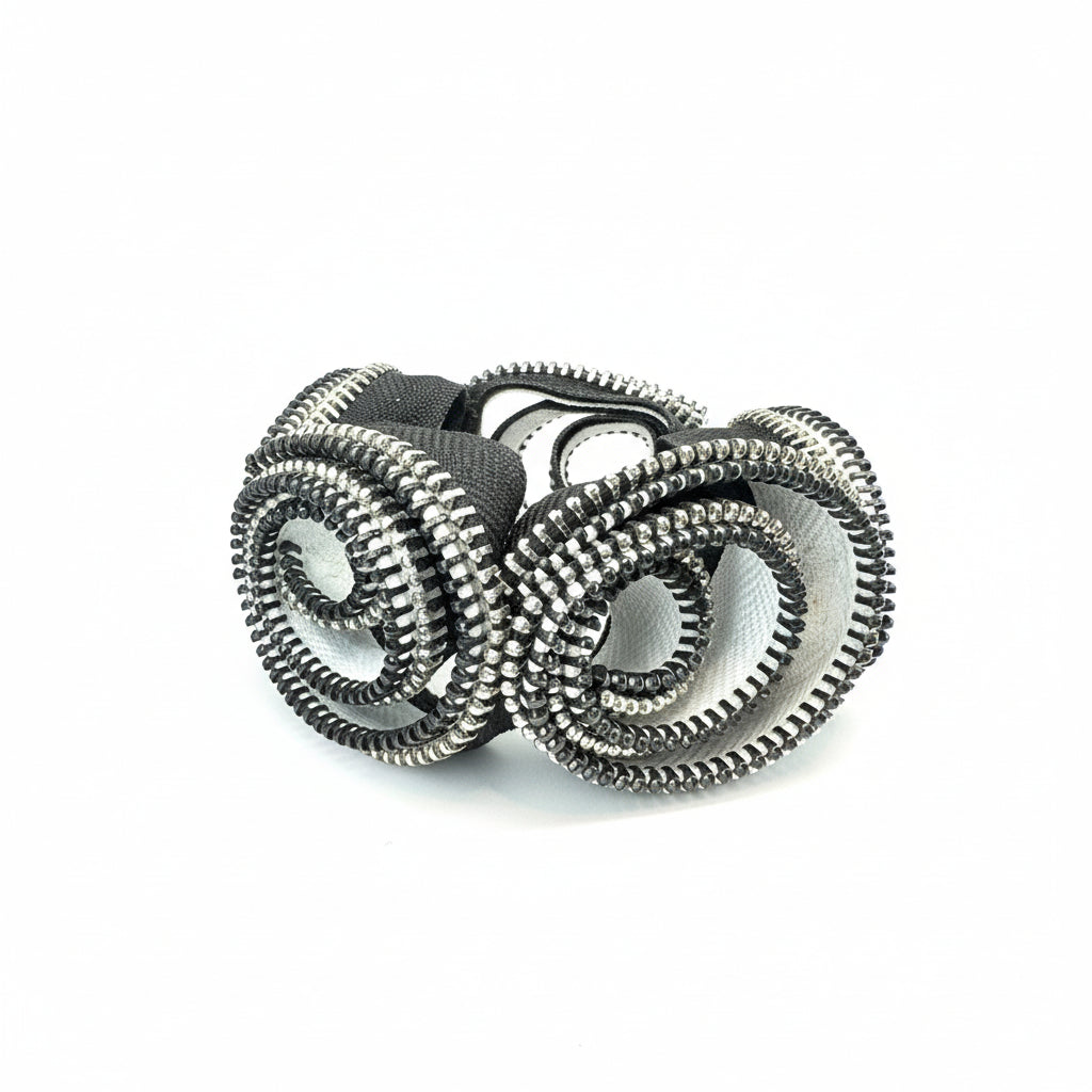 HYPNOSIS BRACELET - BLACK / SHINY SILVER / WHITE