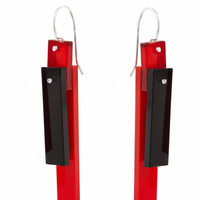 BLACK CHERRY TILE EARRINGS