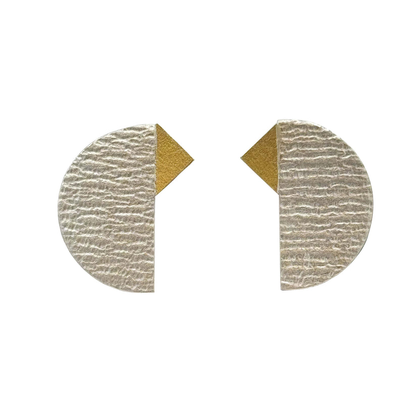 HALF CIRCLE WITH TRIANGLE EARRINGS - #8