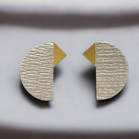 HALF CIRCLE WITH TRIANGLE EARRINGS - #8