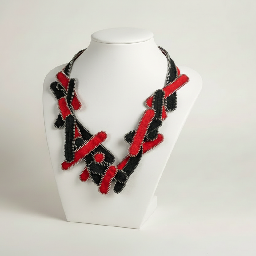 RED / BLACK LOCI NECKLACE