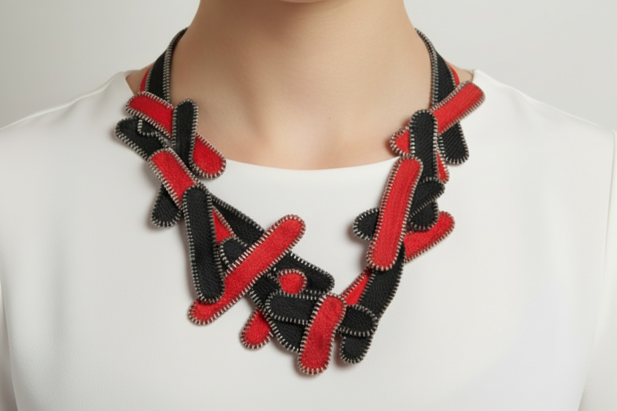 RED / BLACK LOCI NECKLACE