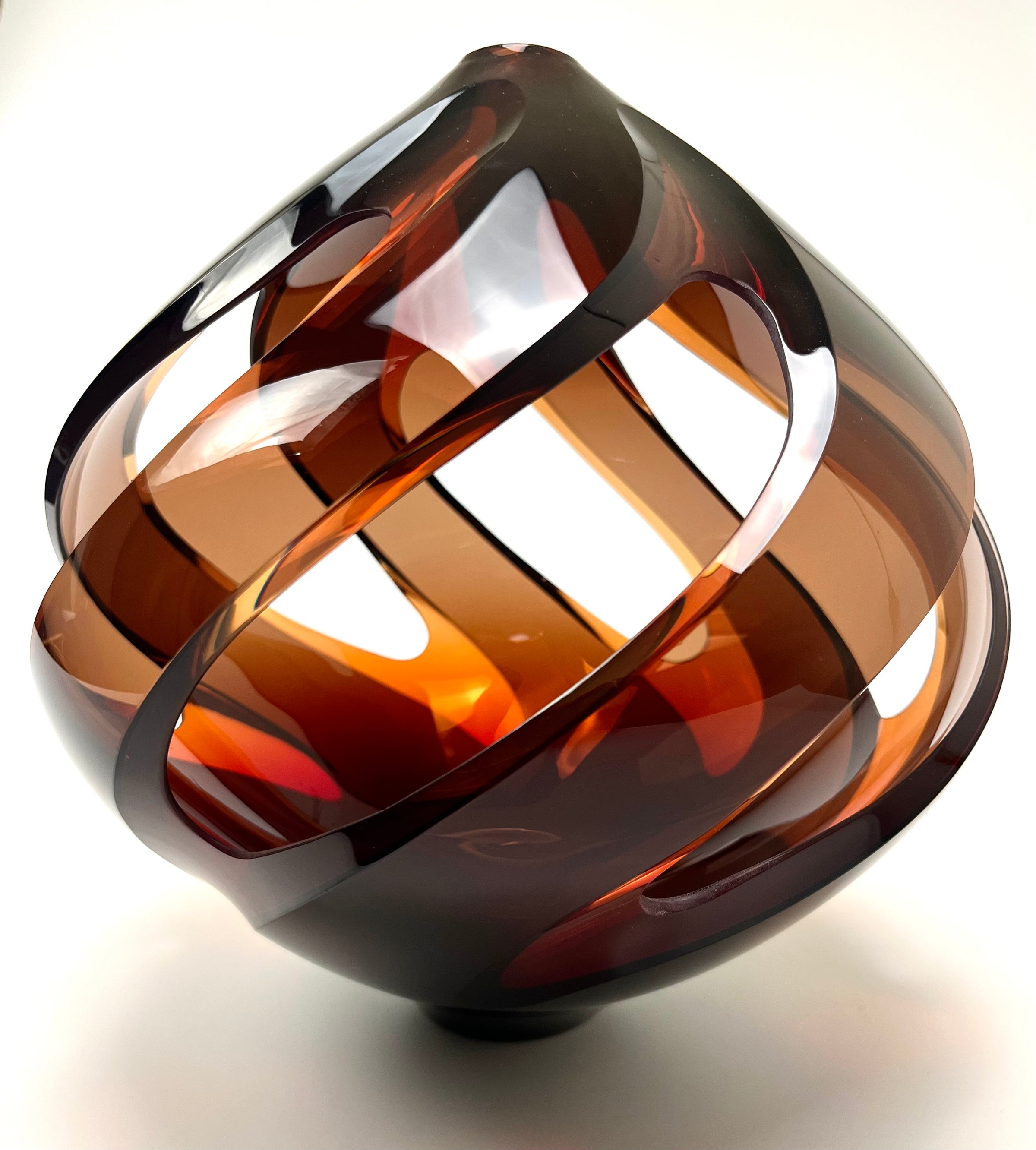 RED / BROWN VASE