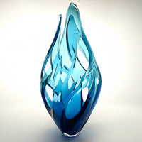 LARGE TEAL / AQUAMARINE VASE