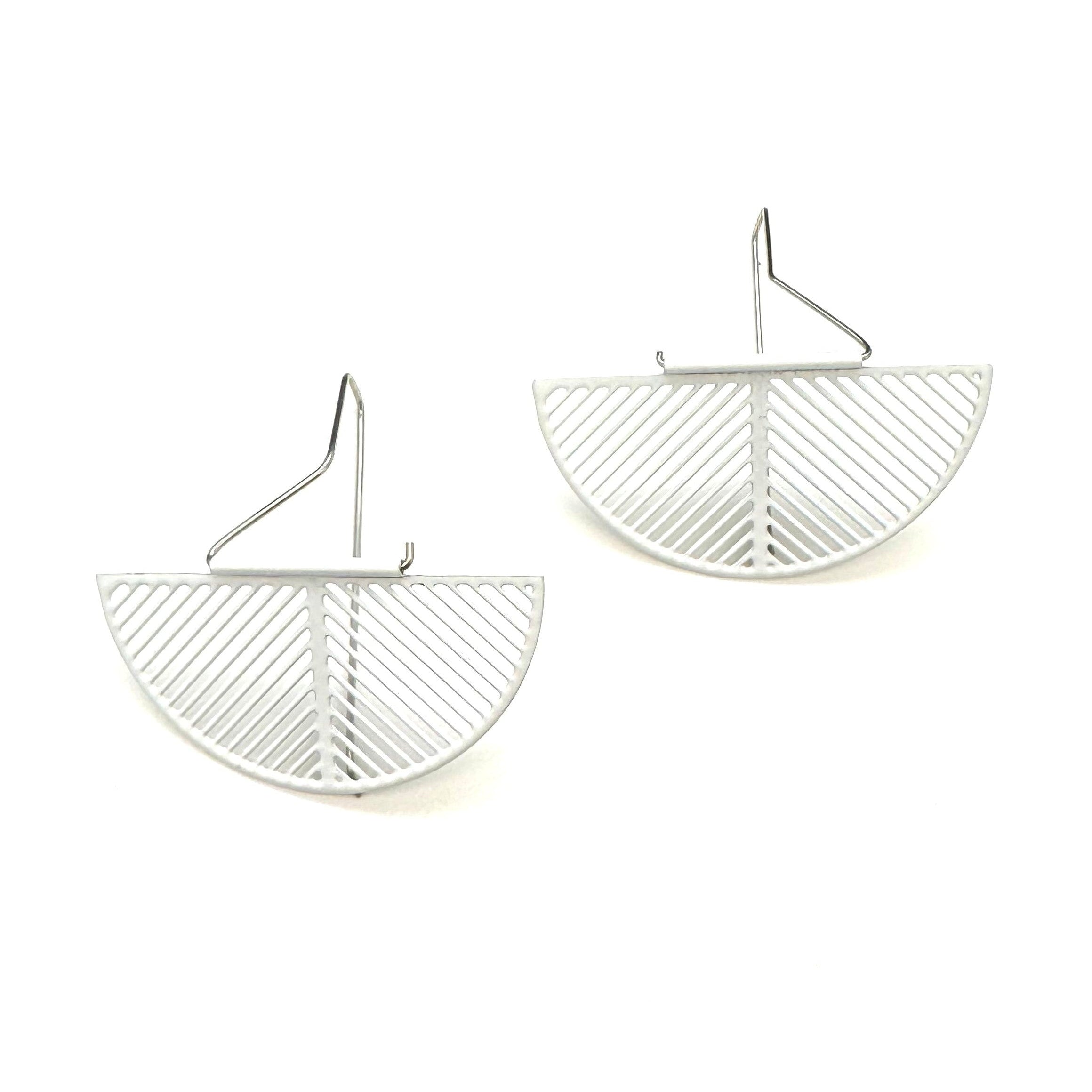 GRID HALF CIRCLE EARRINGS - #14