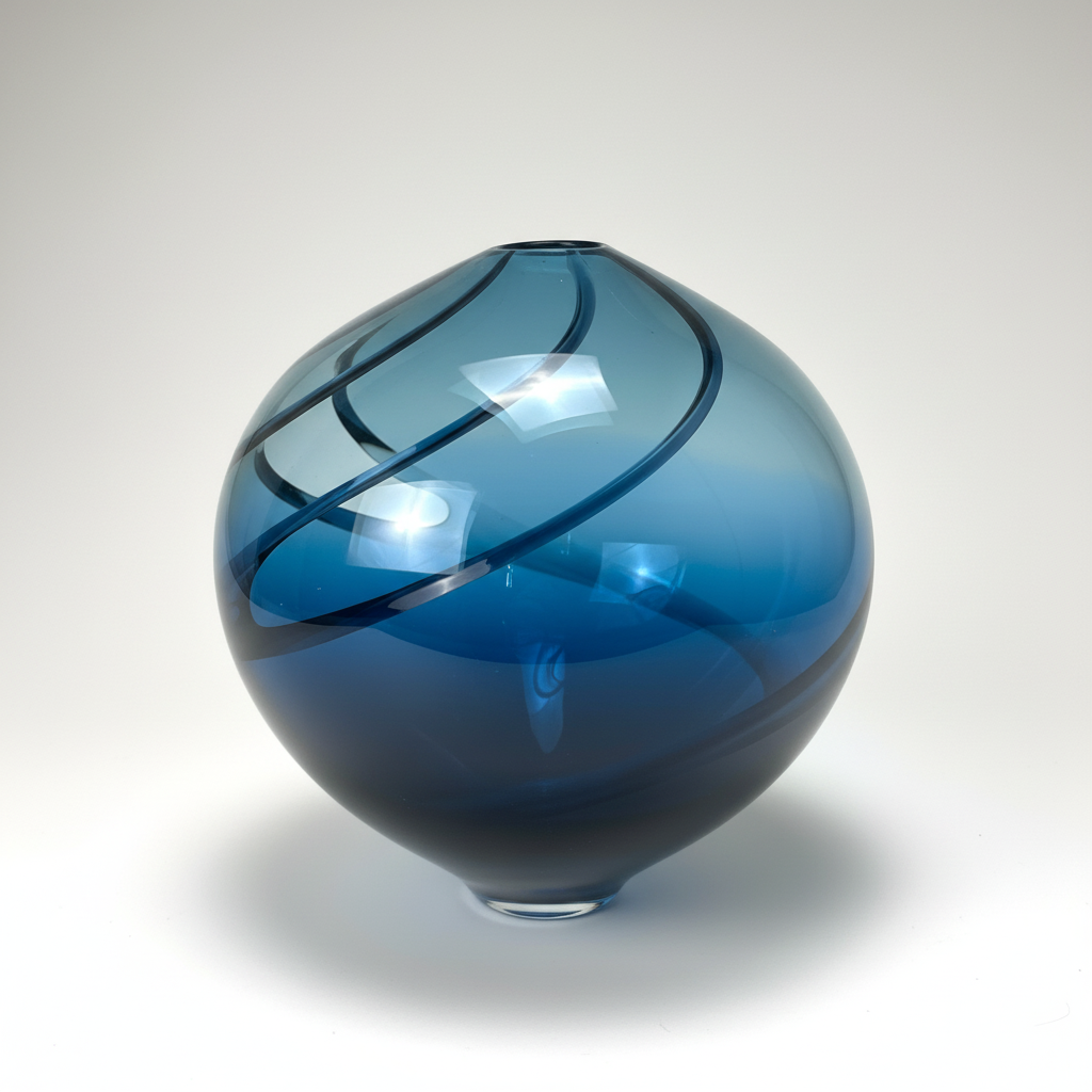 STEEL BLUE / SEA GREEN VASE